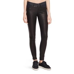 Rag and Bone HALF LEATHER HALF INDIGO SKINNY JEAN